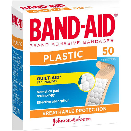 Band-Aid Plastic Adhesive 50 Strips