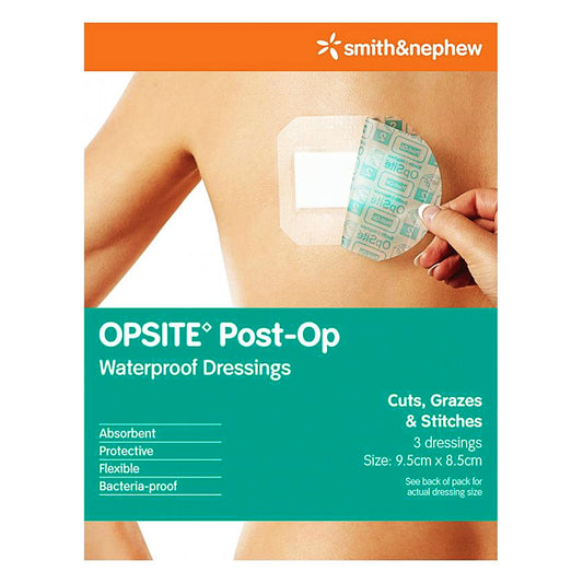 Smith & Nephew Opsite Post-Op Waterproof Dressings Size 9.5cm x 8.5cm