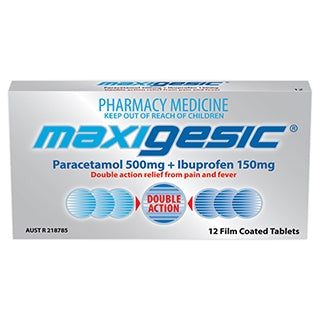 Maxigesic Paracetamol & Ibuprofen 12 Tablets