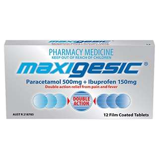 Maxigesic Paracetamol & Ibuprofen 12 Tablets
