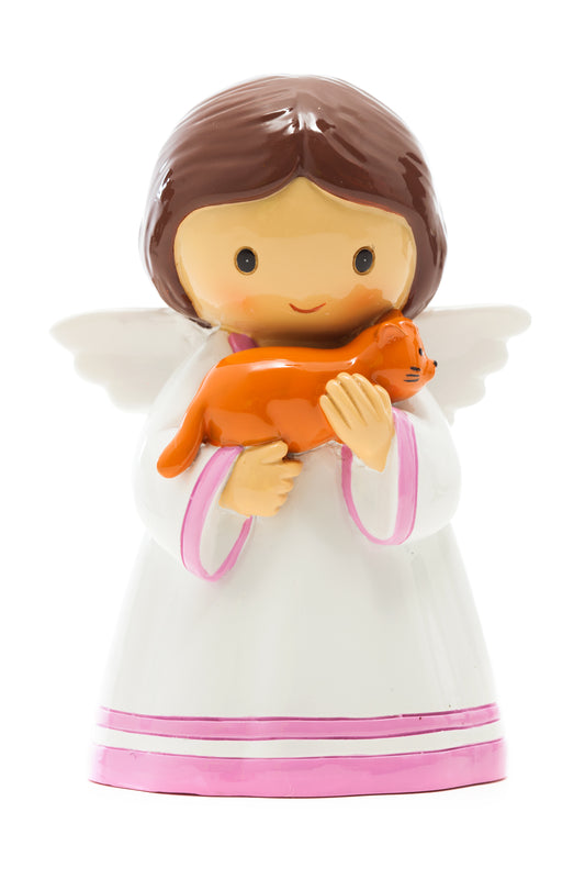 guardian Angel With Cat Statue (Little Drops)