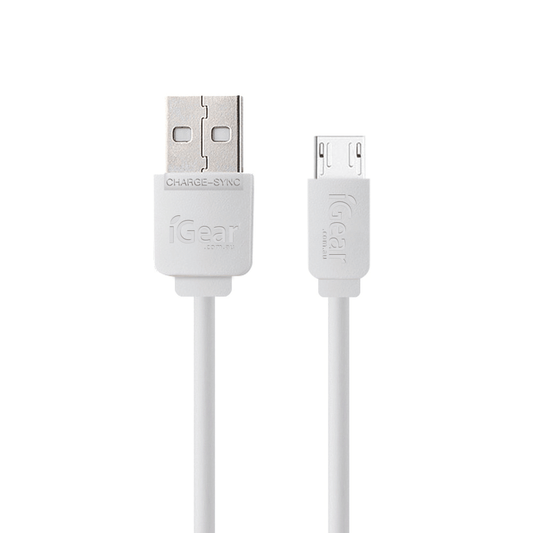 I Gear Micro USB Charge & Data Cable White