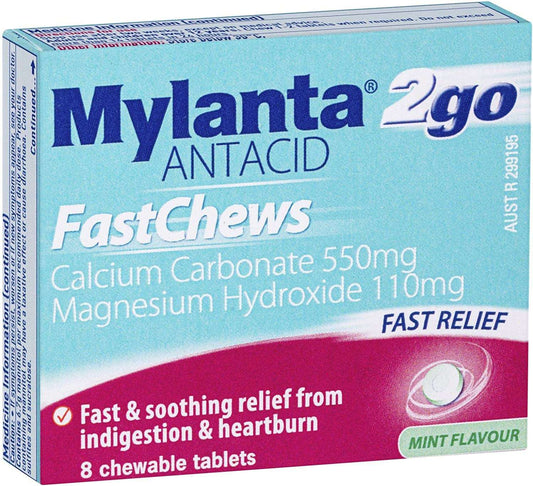 Mylanta Fast Chews 8 Tablets