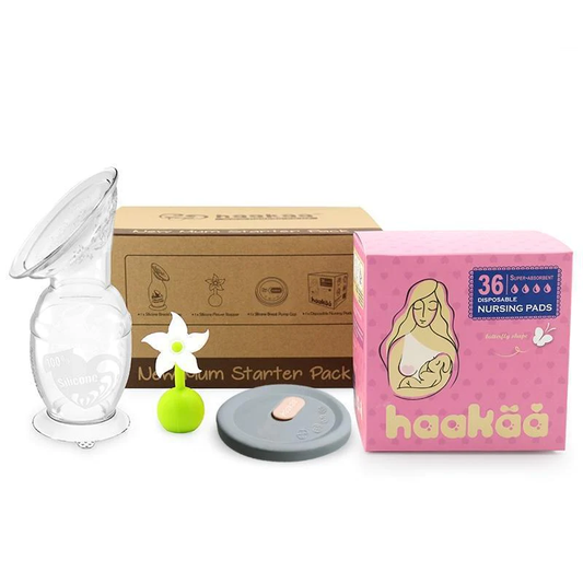 Haakaa New Mum Starter Pack - White Stopper (Generation 2 150ml Pump)