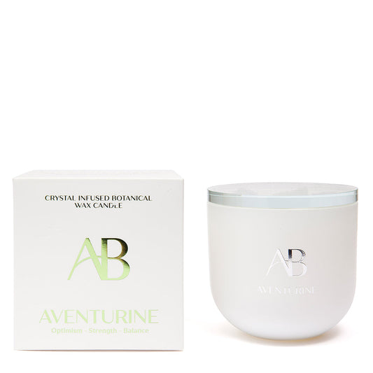 Aventurine Crystal 340g Candle