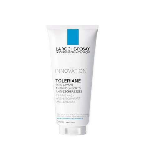 La Roche Posay Toleriane Caring Wash Hydrating Cleanser 200ml in a white tube with blue label.