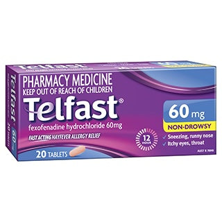 Telfast 60mg 20 Tablets