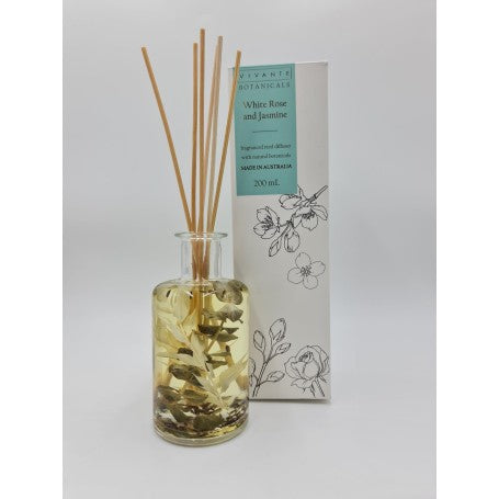 Vivante Botanicals Diffuser White Rose And Jasmine | Pastel Pines