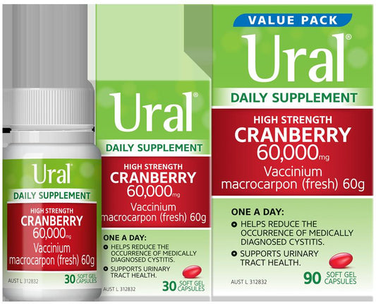 Ural High Strength Cranberry 60,000Mg 30 Capsules