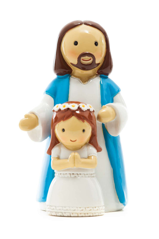 First Communion Jesus & Girl Statue (Little Drops)