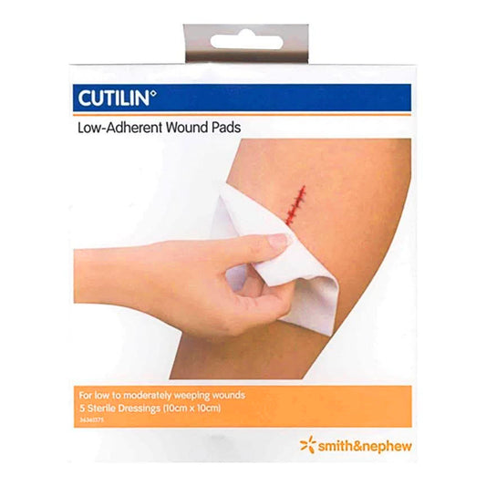 Smith & Nephew Cutilin Low Adherent Wound Pads Size 10cm x 10cm 5pack