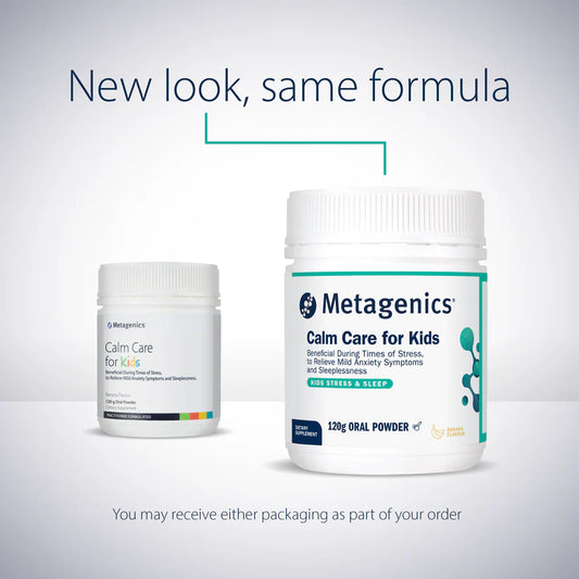 Metagenics Calm Care For Kids Banana Flavour 120 g Oral Powder
