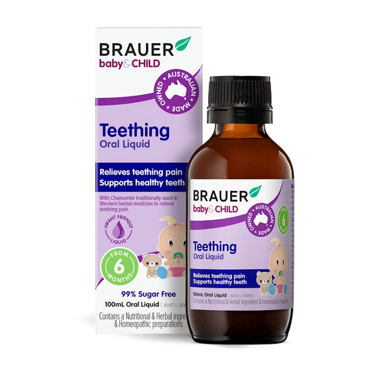 Brauer Teething Oral Liquid 100ML **EXPIRY 9/26**