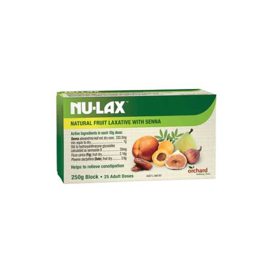 Nu-Lax Natural Fruit Laxative Block with Senna 250g **EXPIRY 3/26**