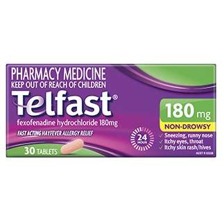 Telfast 180mg 30 Tablets