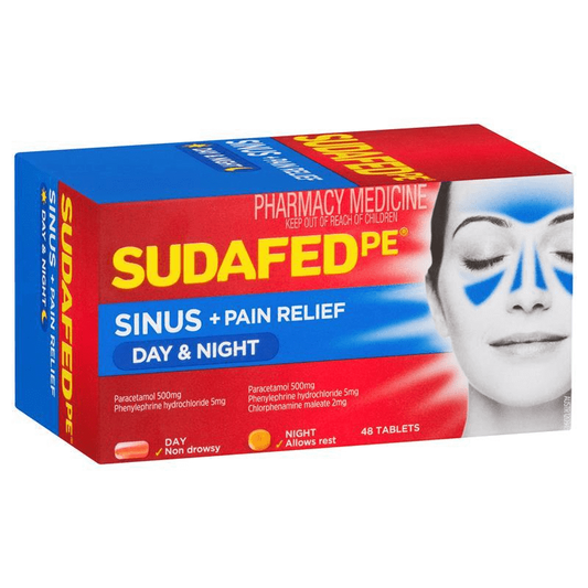 Sudafed PE Sinus Day & Night Relief 48 Tablets