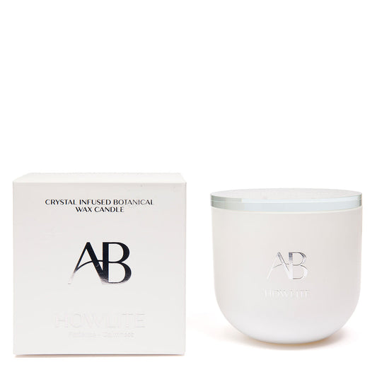 Howlite Crystal 340g Candle