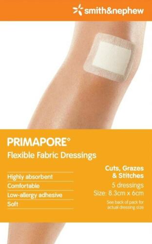 Smith & Nephew Primapore Flexible Facbric Dressings Size 8.3cm x 6cm