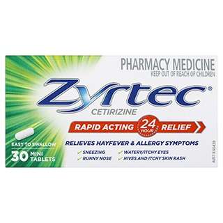Zyrtec 10mg 30 Tablets