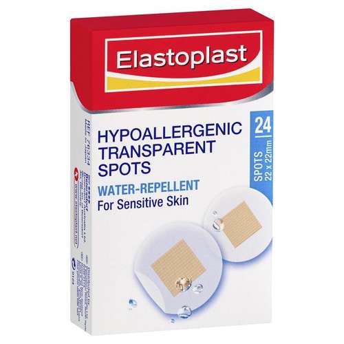 Elastoplast Hypoallergenic Clear Spots 24 Pack