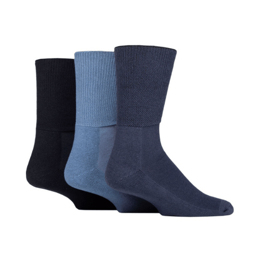 IOMI Bamboo Blend Diabetic Socks Mens Navy