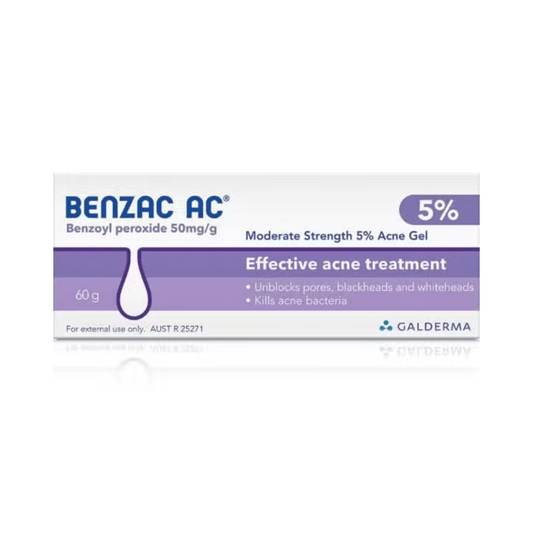 Benzac AC Moderate Strength 5% Acne Gel 60g