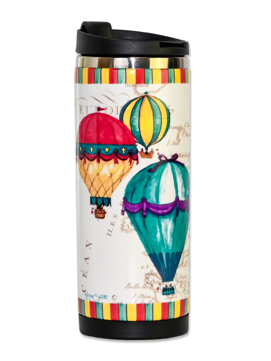 Ceramic Travel Mug Insulated Stainless Steel Cup graceful Balloons - Tamboril