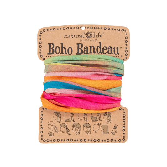 Full Boho Bandeau Headband Rainbow Ombre