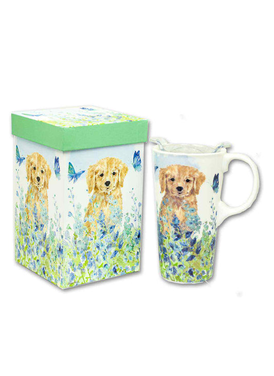 Travel Cup Puppies In The Field Boxed