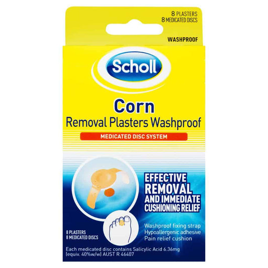 Scholl Corn Washproof Removal Plasters 8pack **EXPIRY 6/26**