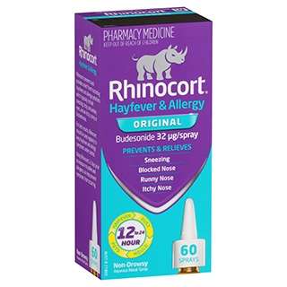 Rhinocort Hayfever & Allergy Nasal Spray Non-Drowsy Original 60 Sprays **EXPIRY 6/26**