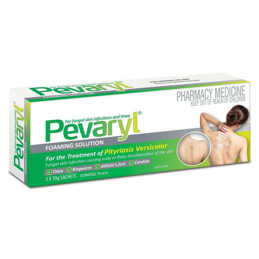 Pevaryl Pityriasis Versicolor Fungal Foaming Solution 3x10g Sachets