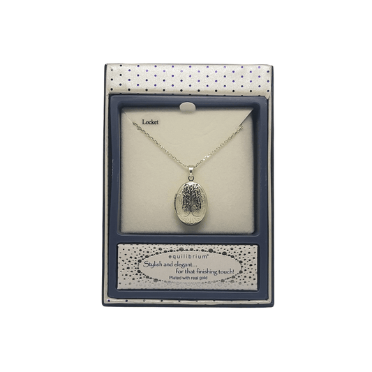 Equilibrium Gold Oval Locket Tree of Life Necklace