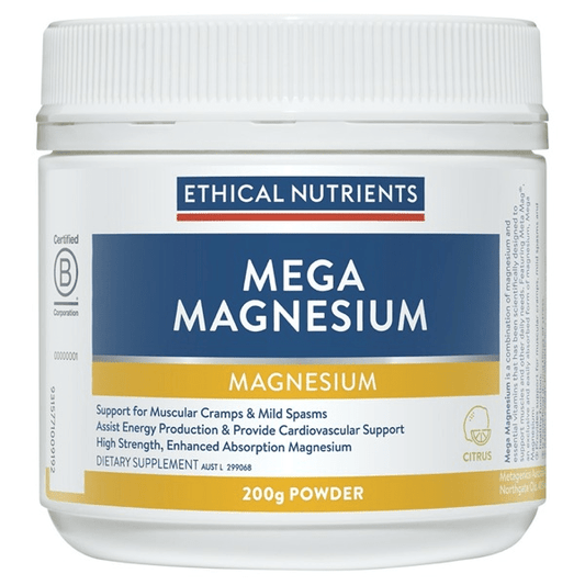 Ethical Nutrients Mega Magnesium Citrus 200g **EXPIRY 8/26**