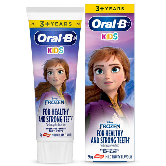 Oral-B Kids Frozen Toothpaste 3+ years **EXPIRY 6/26** for healthy and strong teeth with mild fruity flavor.