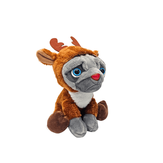 Christmas Frenchie Plush 20cm