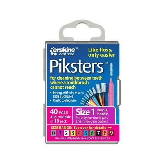 Piksters Interdental Brushes Size 1 Purple 40 pack