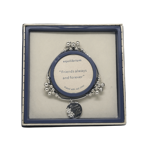 Equilibrium Silver Bubbles Friends Always and Forever Bracelet