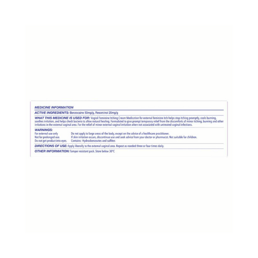 Vagisil Feminine Itching Cream Medication 25g