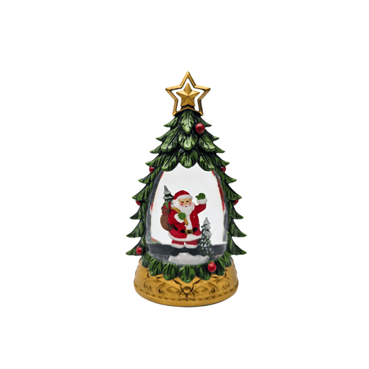 Christmas Light Up Water Lantern With Santa
