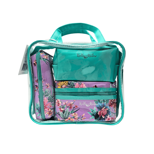 Wattle & Willow 4pc Cosmetic Bag Set
