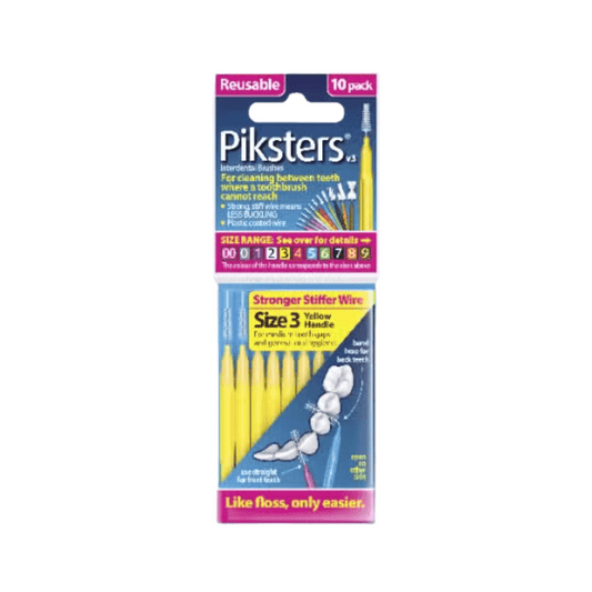 Piksters Interdental Brushes Size 3 Yellow 10 pack