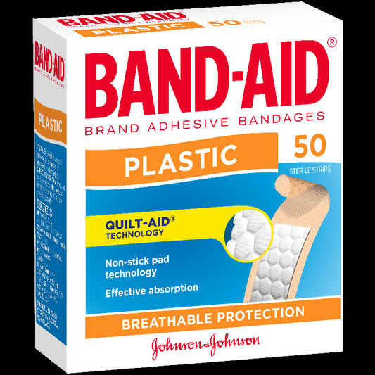 Band-Aid Plastic Adhesive 50 Strips