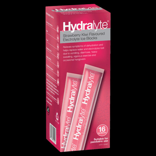 Hydralyte Strawberry Kiwi Ice Blocks 16pk