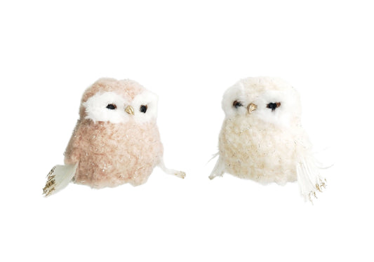 Cute Owls Hanging Decoration Pink & White