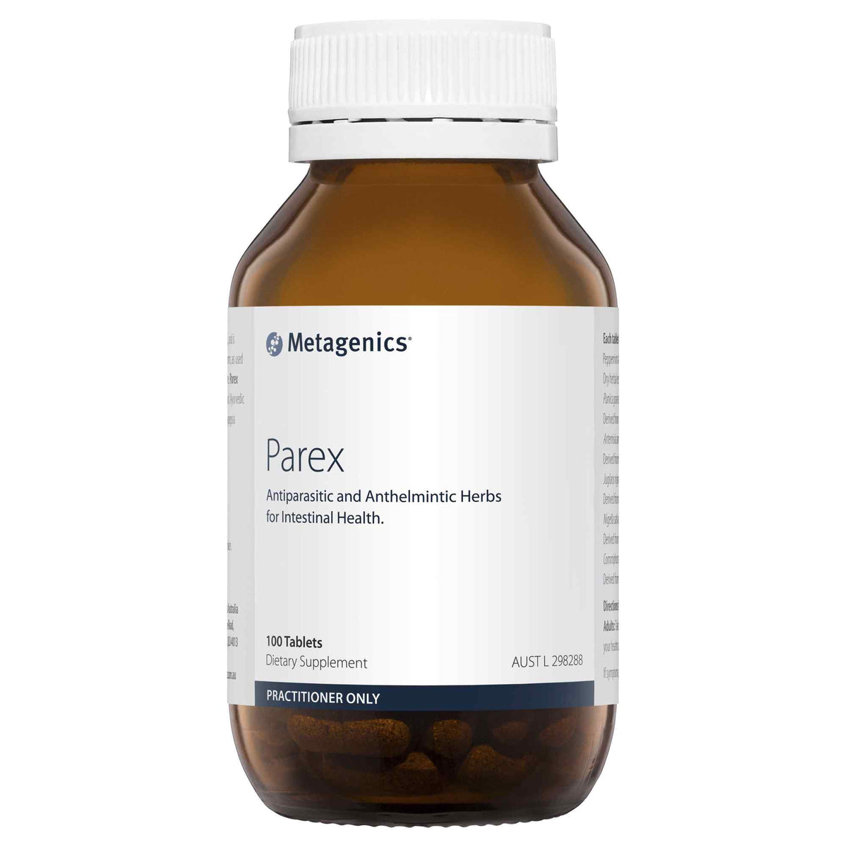 Metagenics Parex 50/100 Tablets – Specialist Clinic Pharmacy