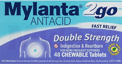 Mylanta Double Strength 48 Chewable Tablets