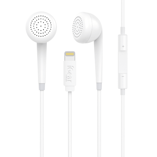 I Gear Earphone With Mic & Vol Control Bluetooth White