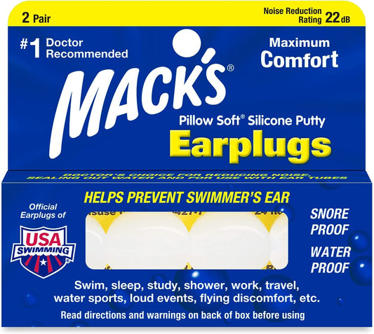 Mack's Pillow Soft Silicone Earplugs 2 Pairs