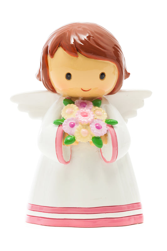 Guardian Angel With Flowers Statue (Little Drops)